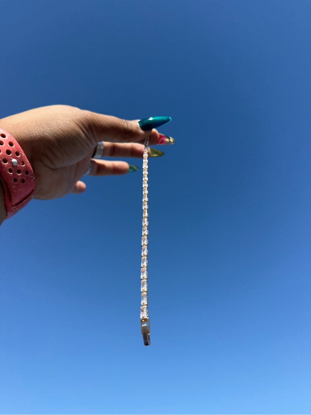 Gold CZ Tennis Bracelet - Women Jewelry